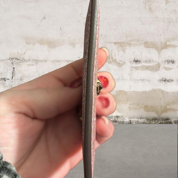 Kate Spade NWT Burgess Court Card Holder Wallet Case Rose Glitter - Picture 4 of 5